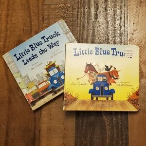 Little Blue Truck & LBT Leads The Way Childrens Board Book Set Of 2